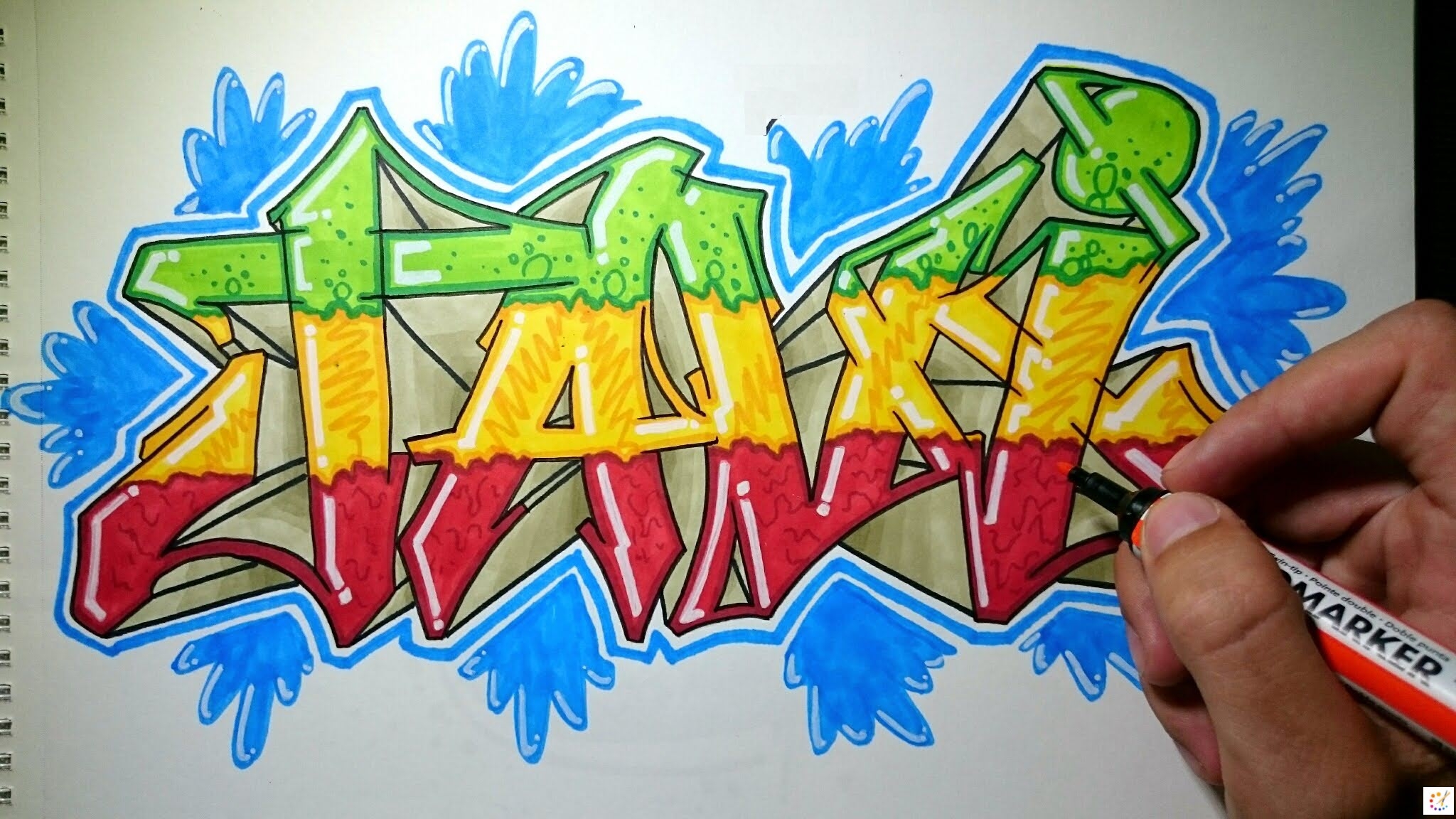 How To Draw Graffiti Step By Step For Kids U0026 Beginners