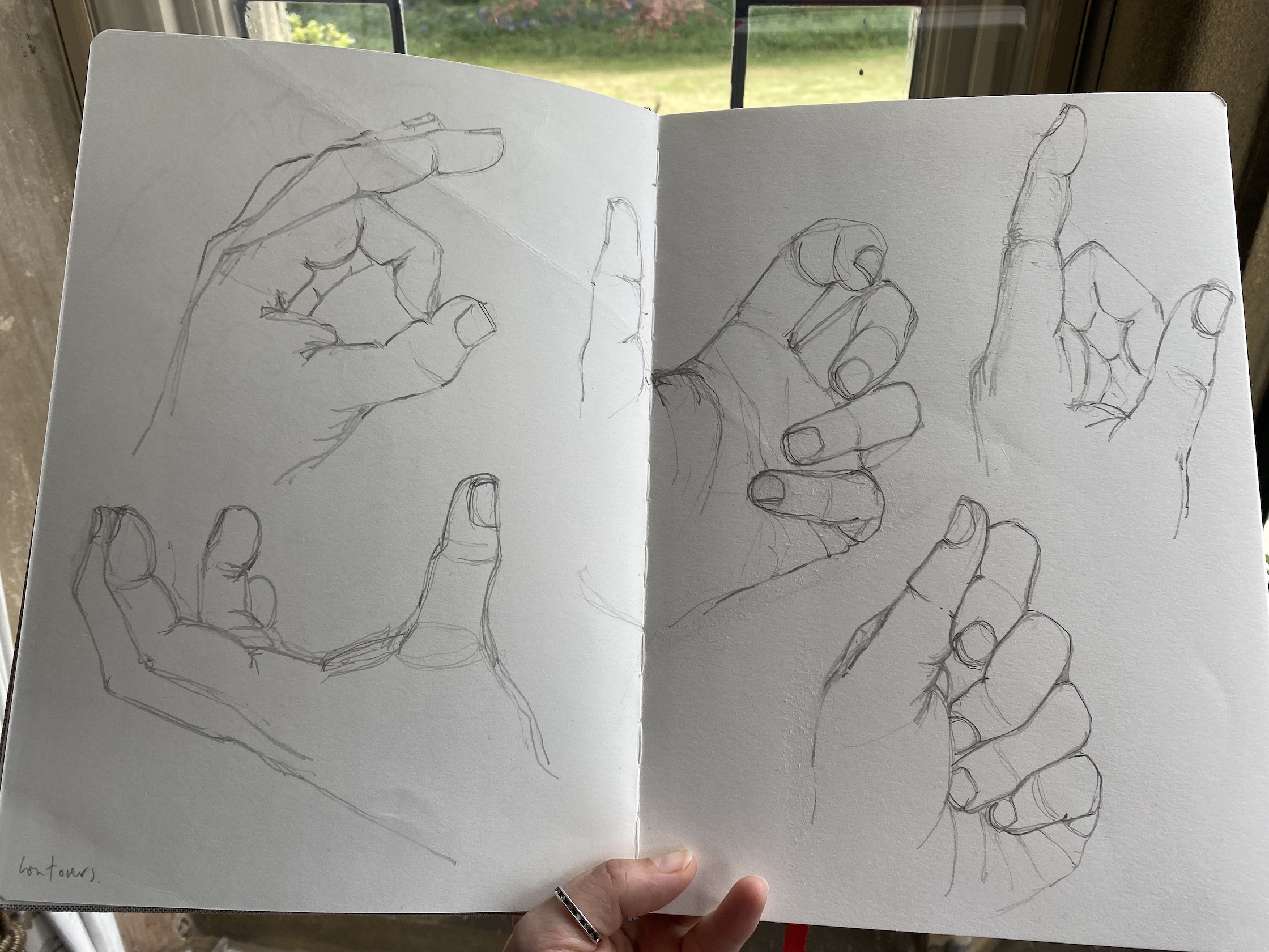 how to draw a hand
