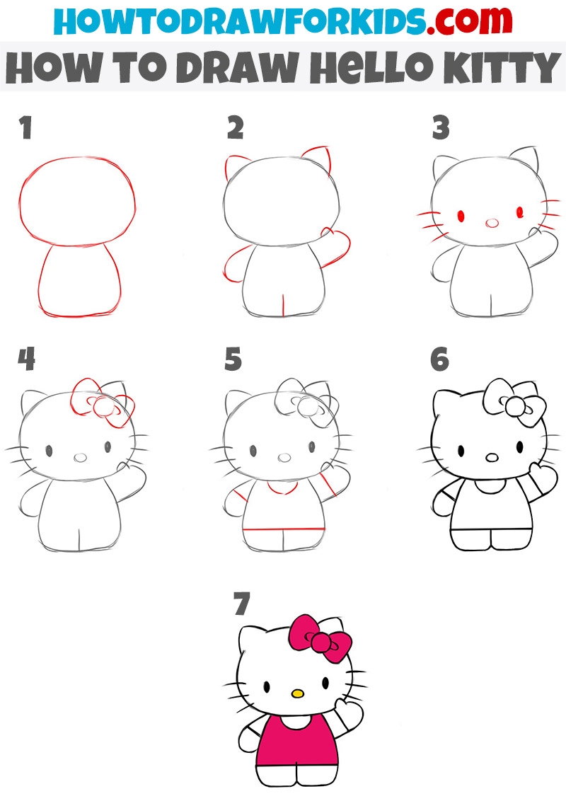 How To Draw Hello Kitty Easy Drawing Tutorial For Kids