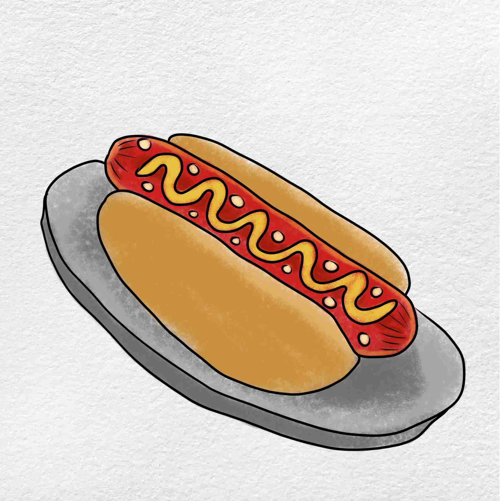 How To Draw Hot Dog HelloArtsy