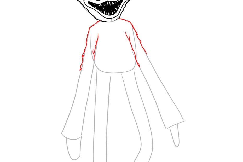 How To Draw Huggy Wuggy Sketchok Easy Drawing Guides