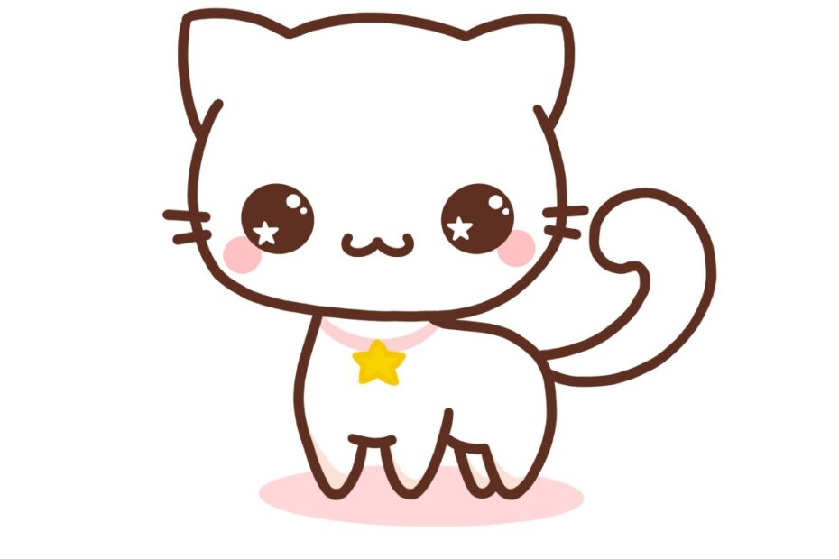 How To Draw Kawaii Cat Easy Step by step Drawing Tutorial