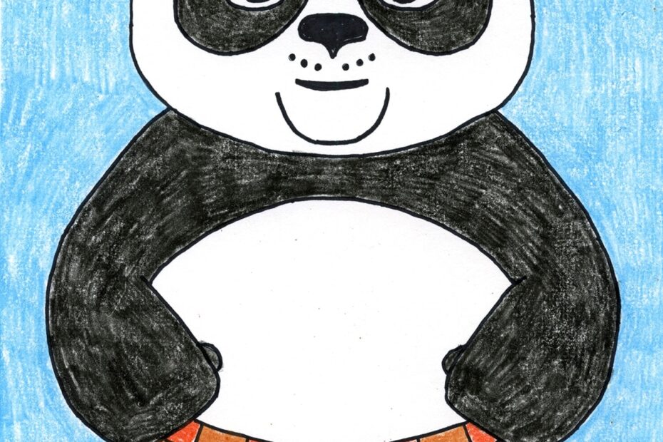 How To Draw Kung Fu Panda Tutorial Video And Coloring Page