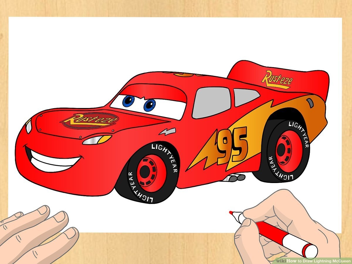 How To Draw Lightning McQueen 7 Steps with Pictures WikiHow Fun