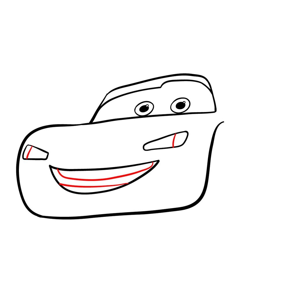 How To Draw Lightning McQueen Sketchok Easy Drawing Guides