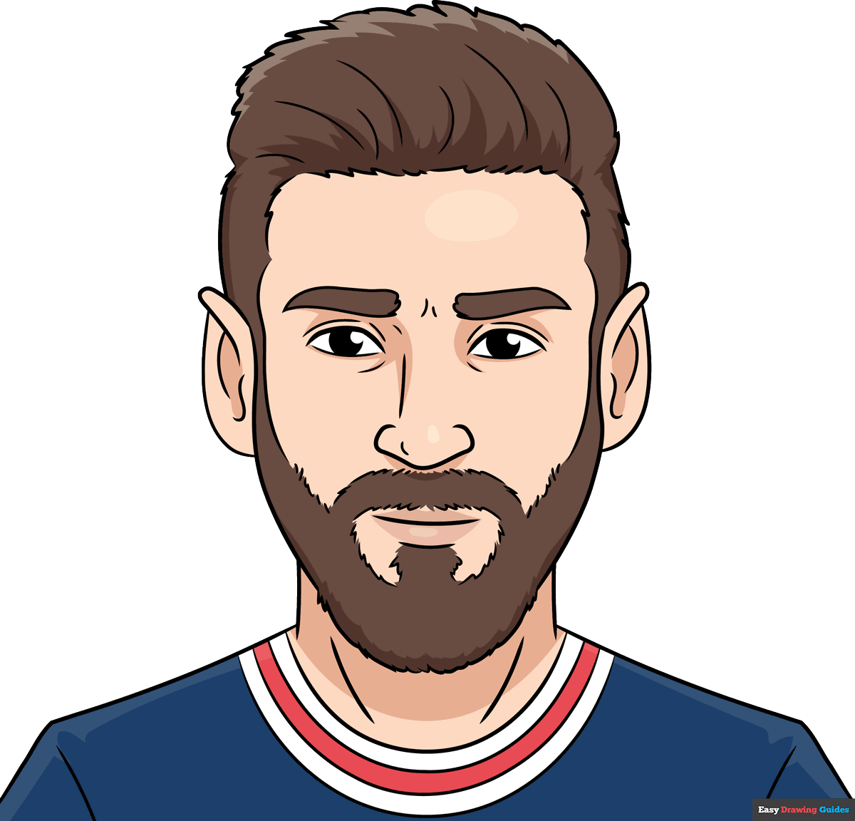 How To Draw Lionel Messi Easy Really Easy Drawing Tutorial