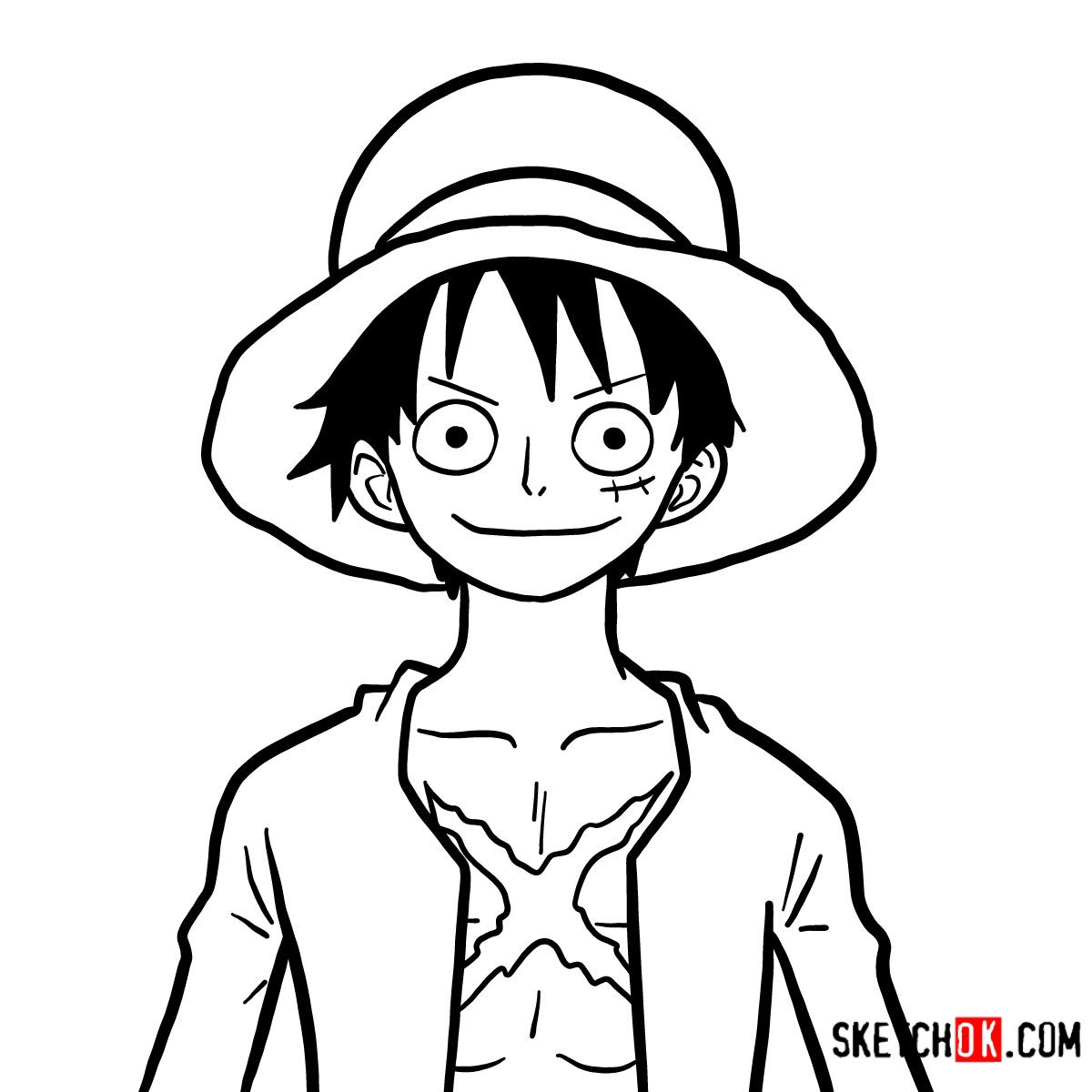 How To Draw Monkey D Luffy s Face A Step by Step Guide