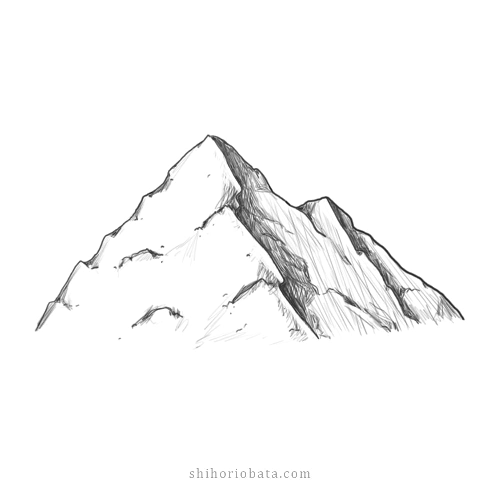 How To Draw Mountains Easy Step By Step Tutorial