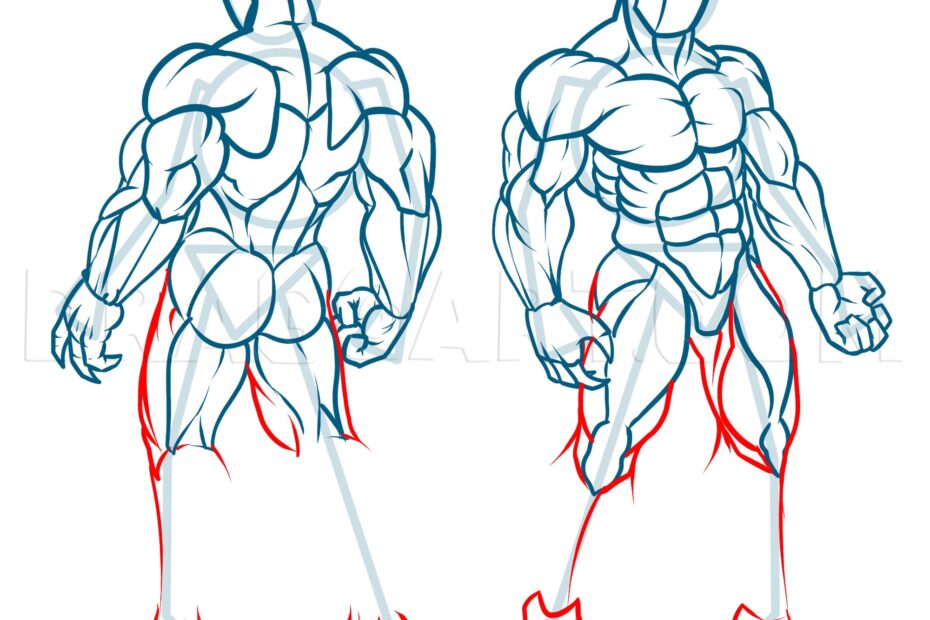 How To Draw Muscles Drawing Step By Step By KingTutorial DragoArt
