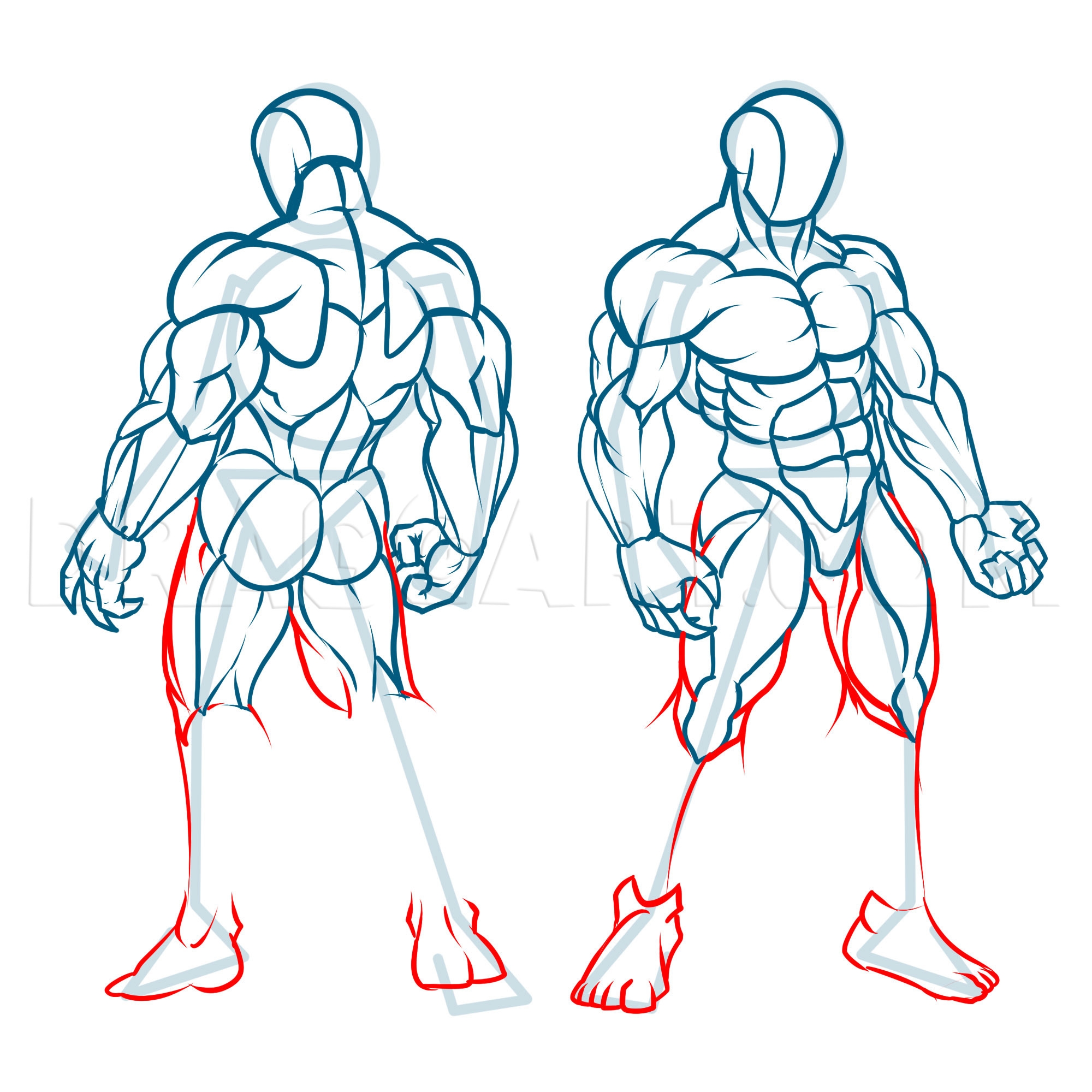 How To Draw Muscles Drawing Step By Step By KingTutorial DragoArt