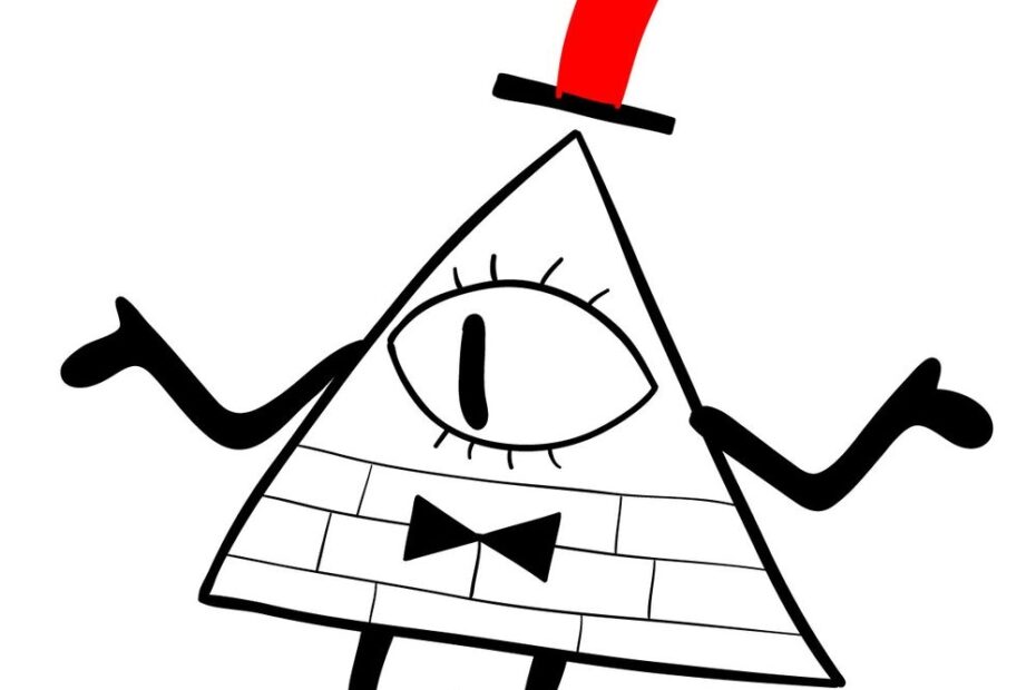 How To Draw Mysterious Bill Cipher Sketchok Easy Drawing Guides