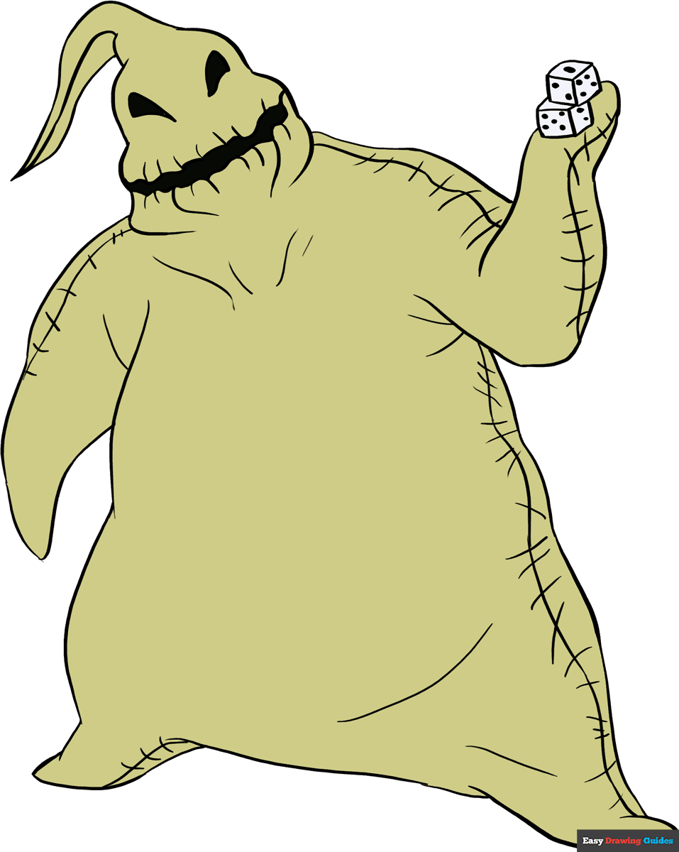 How To Draw Oogie Boogie From The Nightmare Before Christmas Really Easy Drawing Tutorial