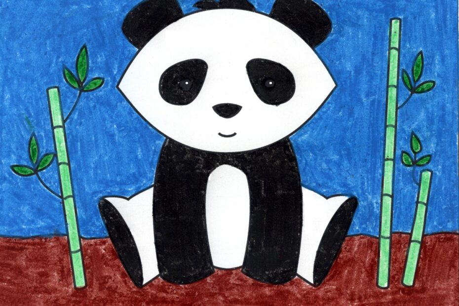How To Draw Panda Easy Step by Step Art Lesson For Kids