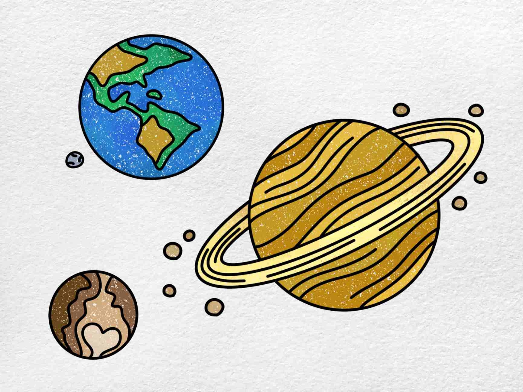 How To Draw Planets HelloArtsy