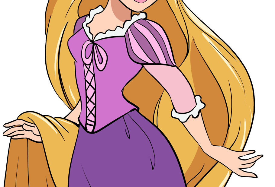 How To Draw Rapunzel From Tangled Really Easy Drawing Tutorial
