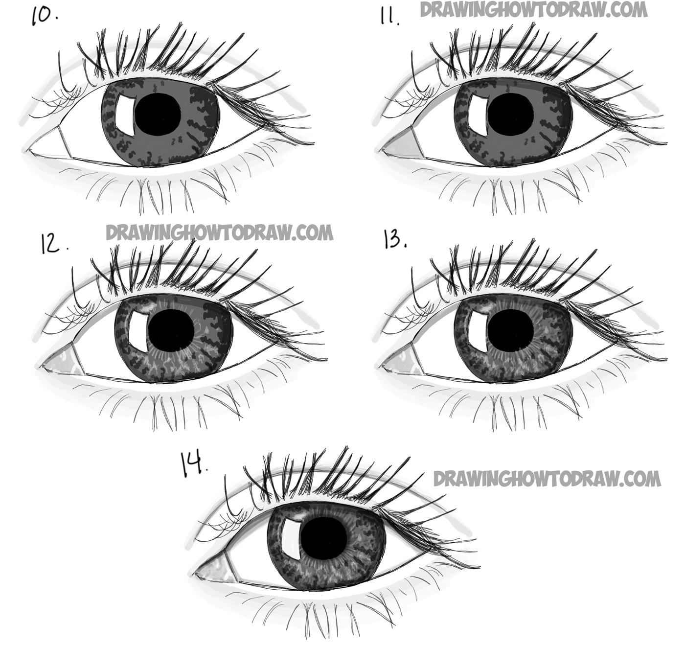 How To Draw Realistic Eyes With Step By Step Drawing Tutorial In Easy Steps How To Draw Step By Step Drawing Tutorials