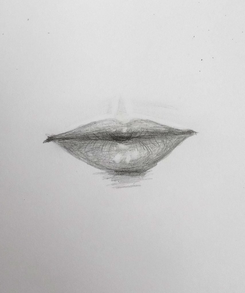how to draw lips easy