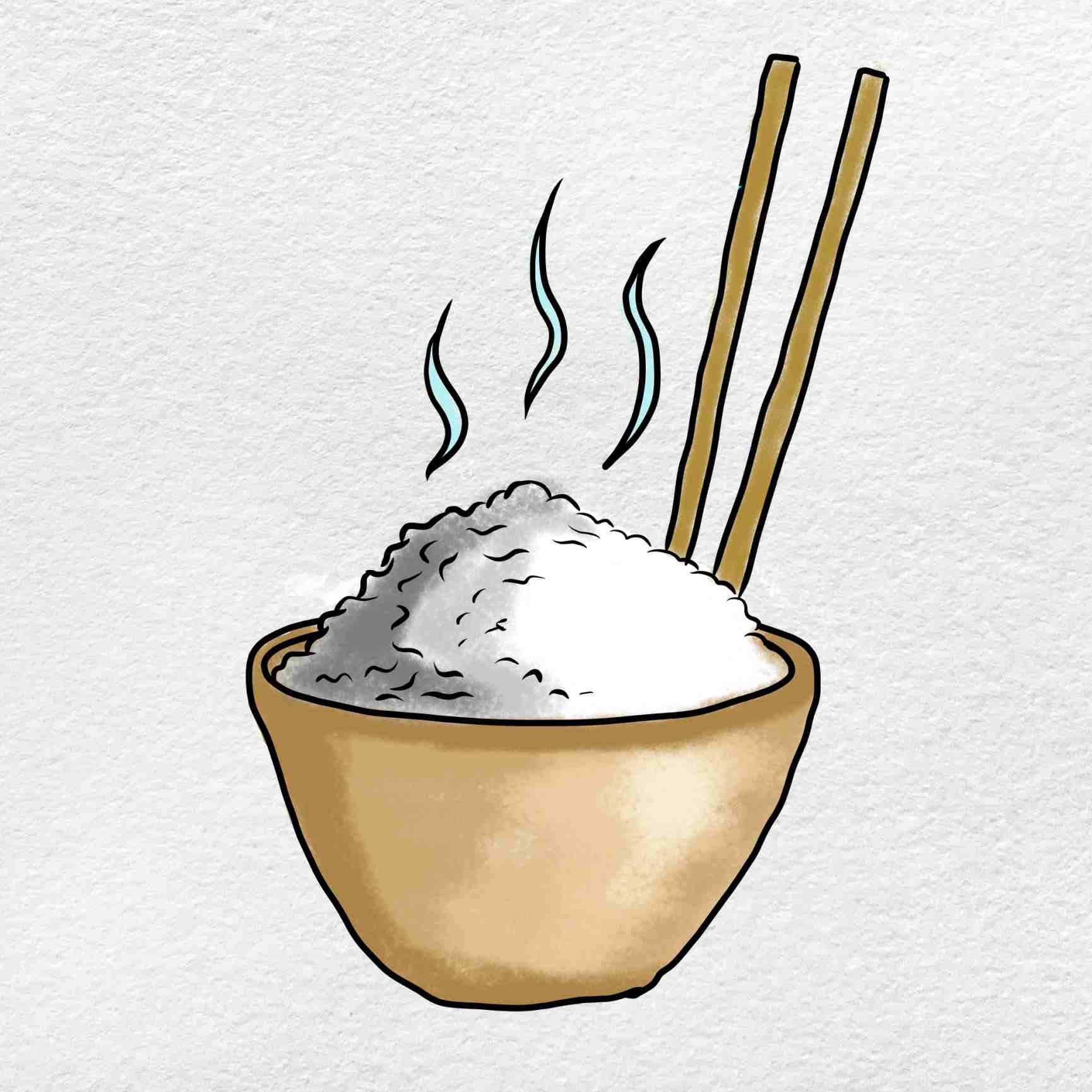 How To Draw Rice HelloArtsy