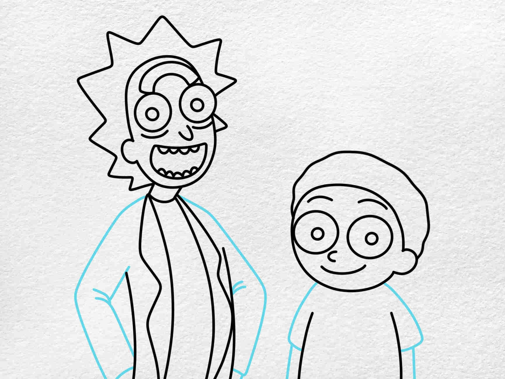 How To Draw Rick And Morty HelloArtsy