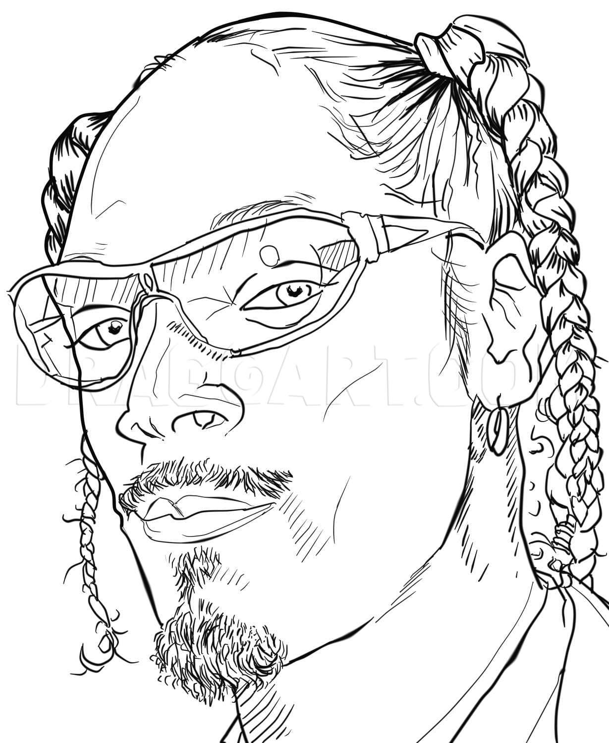 How To Draw Snoop Dogg Drawing Step By Step By Catlucker DragoArt