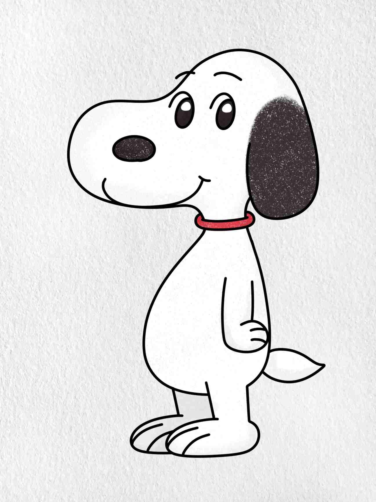 how do i draw snoopy