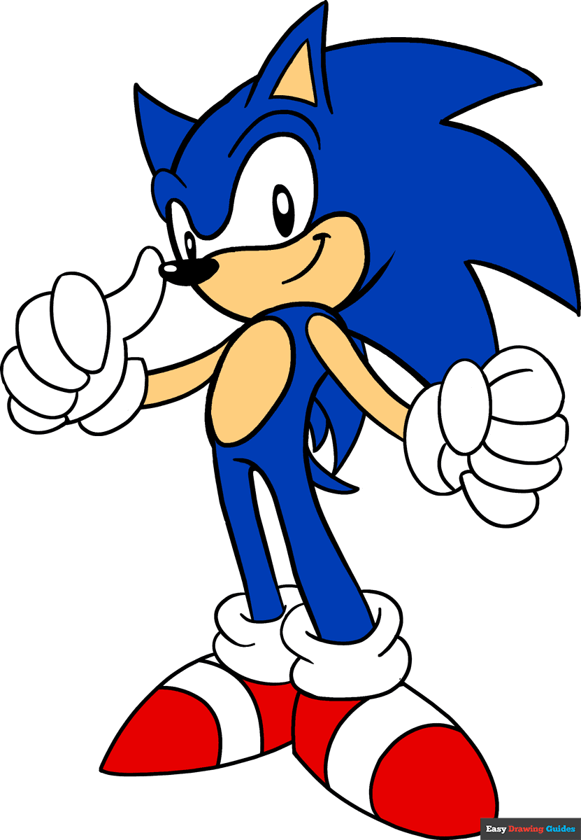 How To Draw Sonic EASY Step By Step Tutorial Easy Drawing Guides