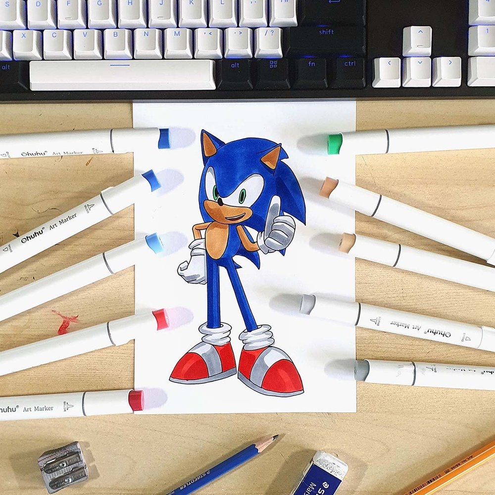 drawing sonic