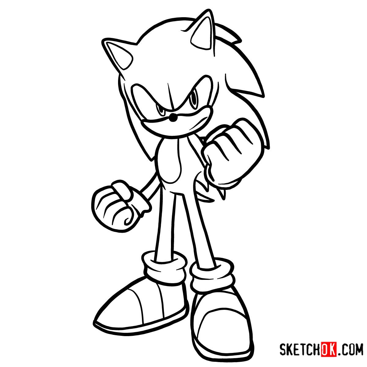 How To Draw Sonic The Hedgehog Sketchok Easy Drawing Guides