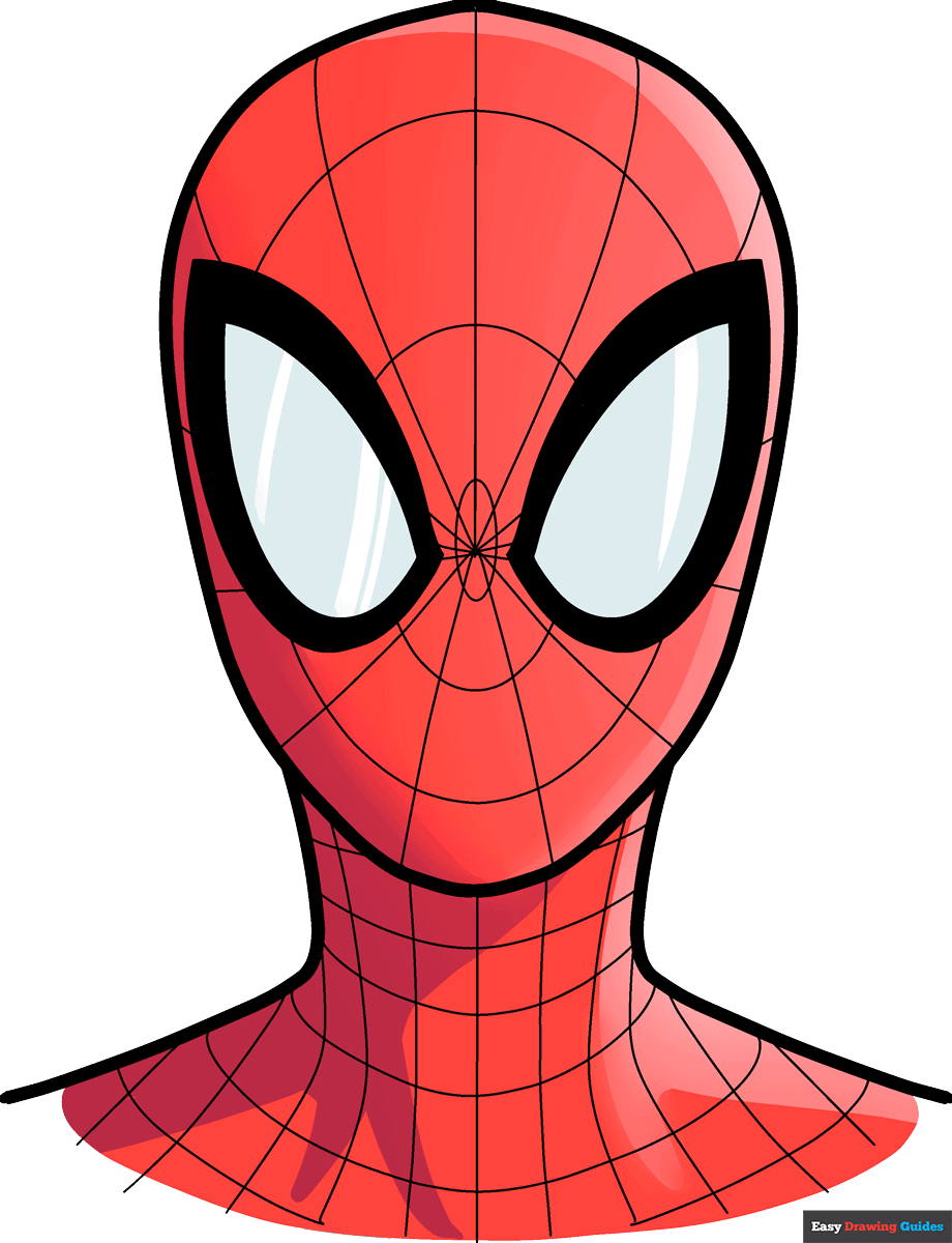 How To Draw Spider Man s Face Really Easy Drawing Tutorial