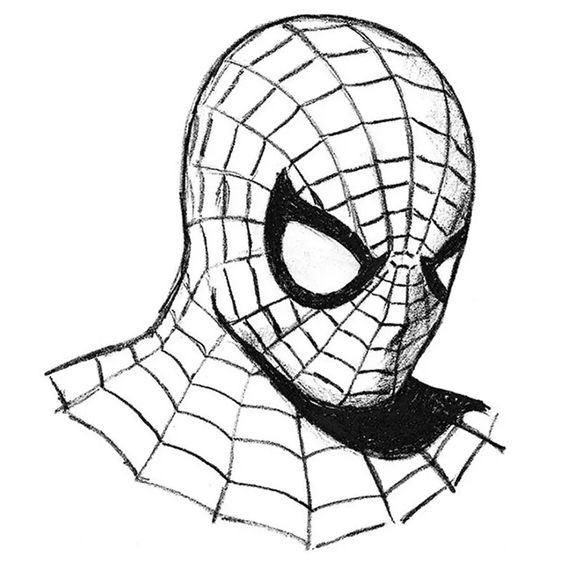How To Draw Spider Man s Head