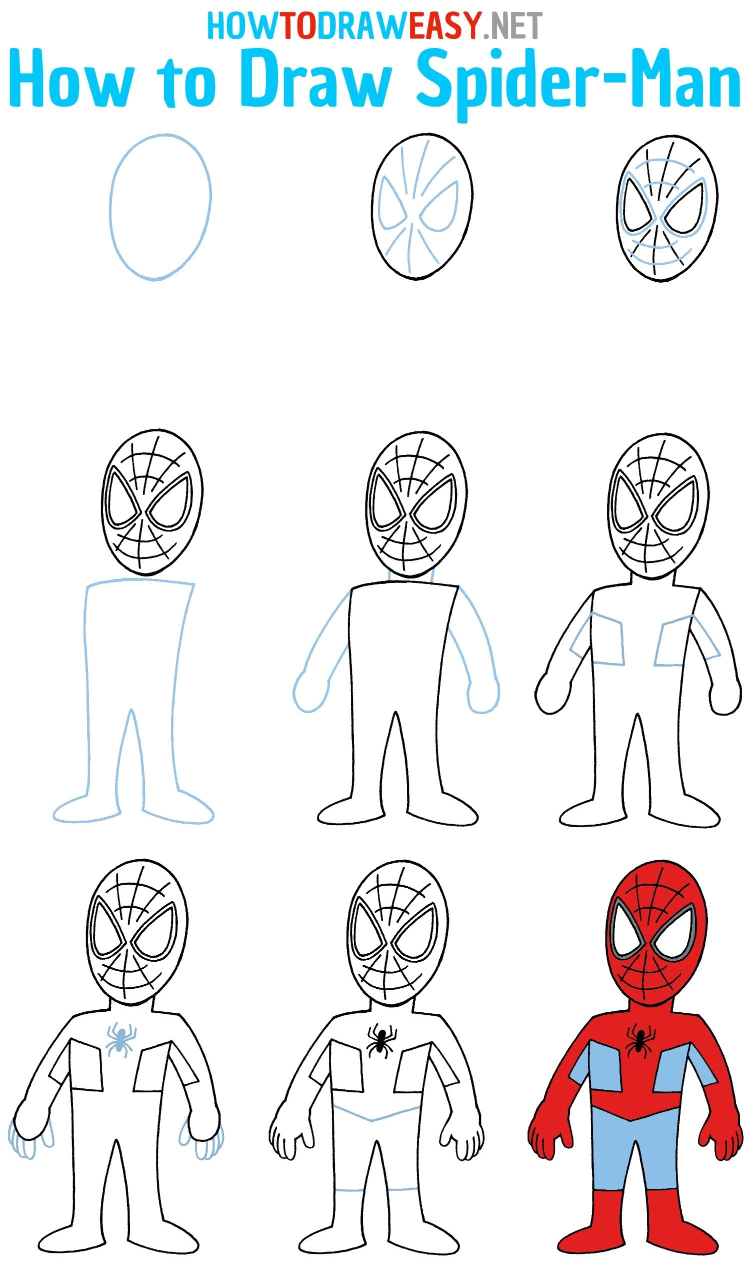 How To Draw Spiderman Step By Step
