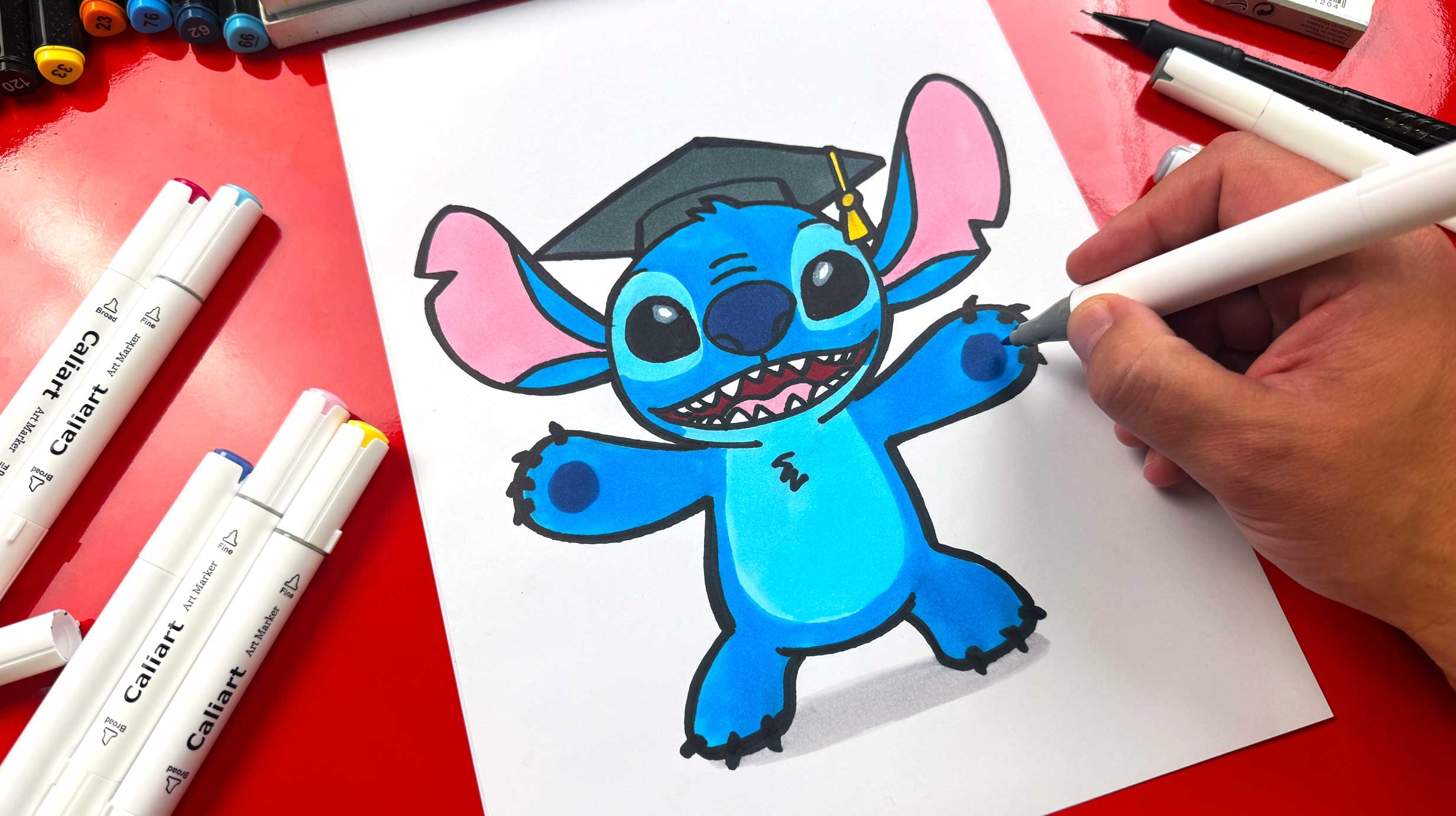 how to draw stitch easy