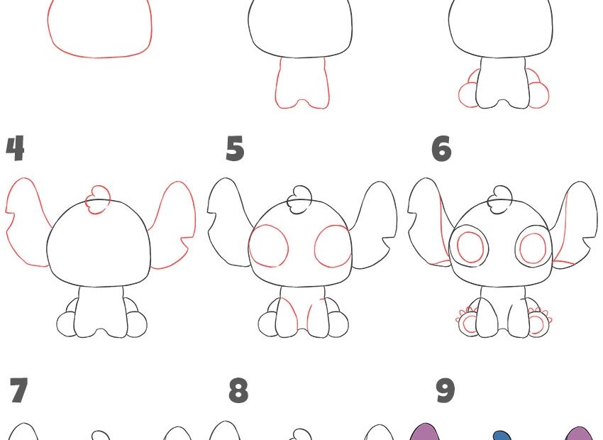 How To Draw Stitch Easy Drawing Tutorial For Kids