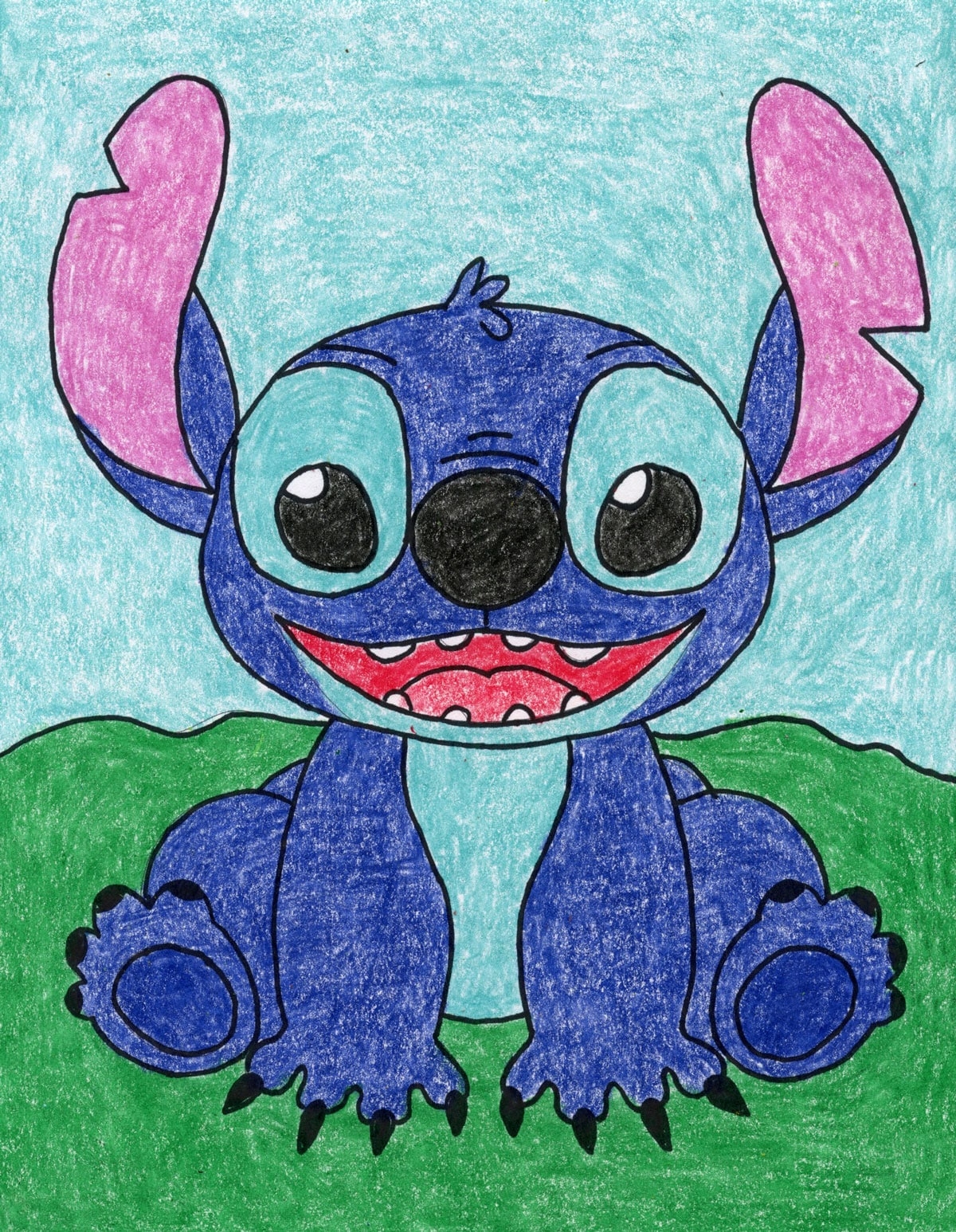 How To Draw Stitch Easy Step by Step Art Lesson For Kids