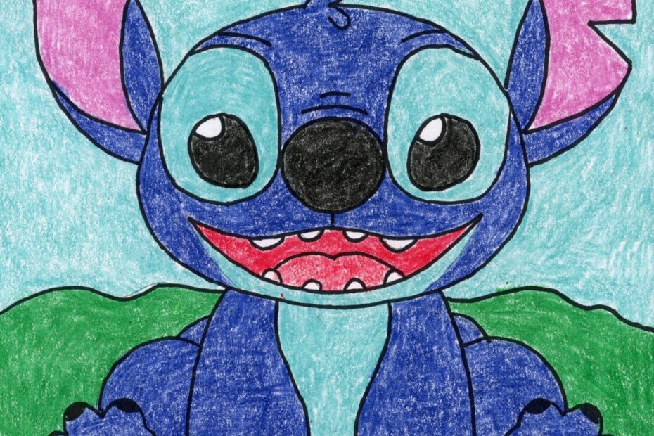 How To Draw Stitch Easy Step by Step Art Lesson For Kids