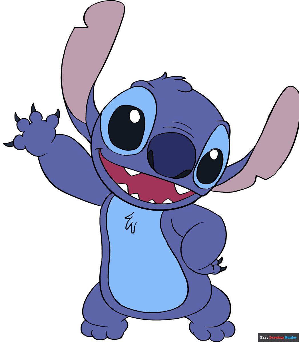 How To Draw Stitch From Lilo And Stitch Really Easy Drawing Tutorial