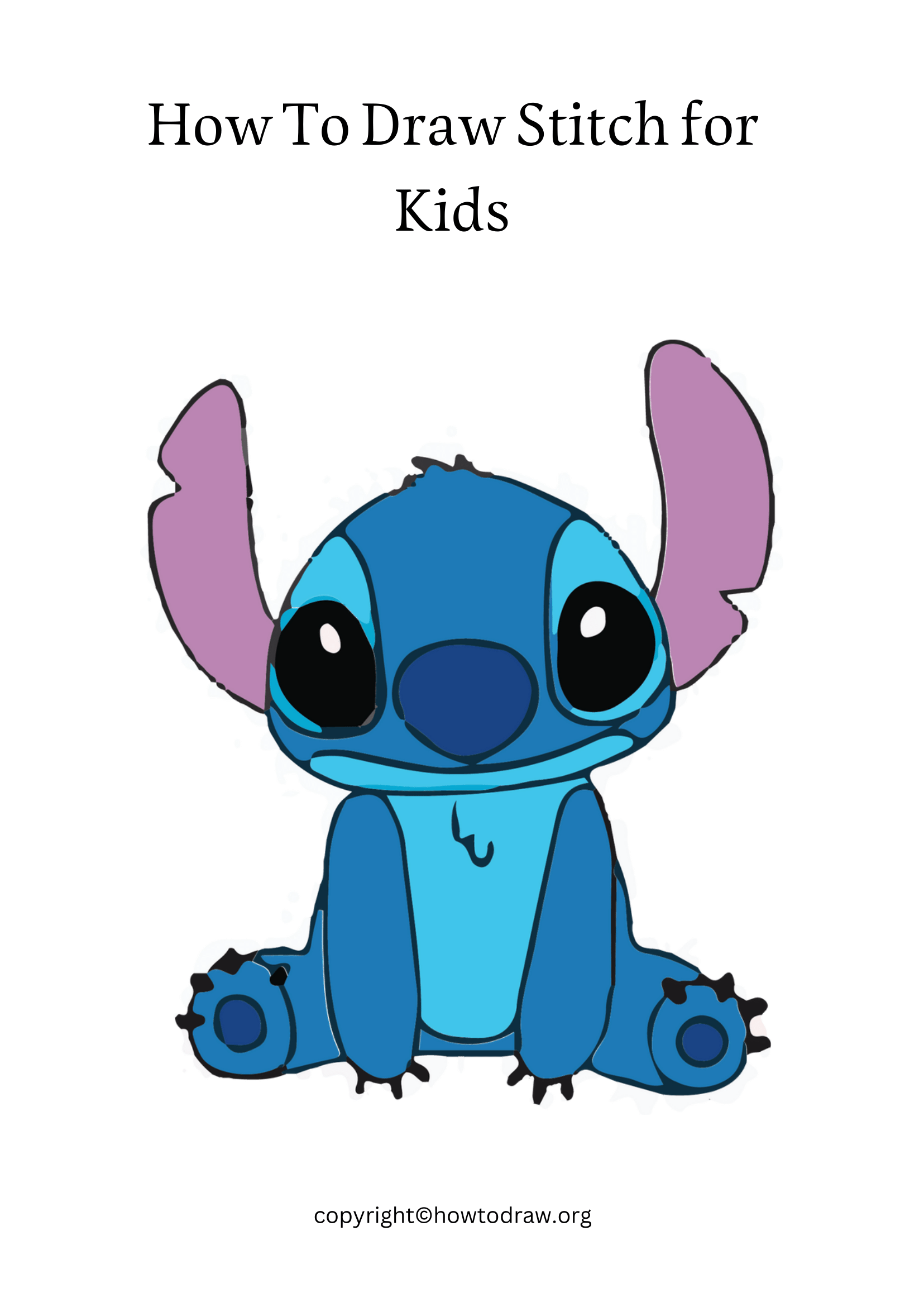 How To Draw Stitch Step By Step For Kids U0026 Beginners