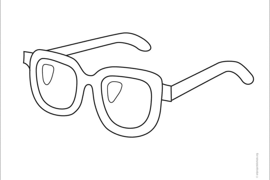 How To Draw Sunglasses Tutorial And Sunglasses Coloring Page