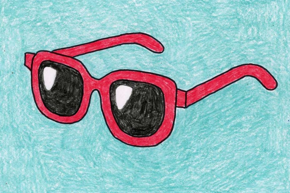 How To Draw Sunglasses Tutorial And Sunglasses Coloring Page
