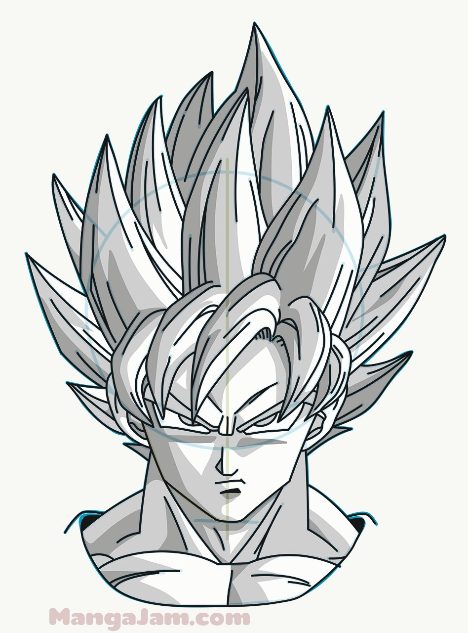 How To Draw Super Saiyan Goku From Dragon Ball MANGA JAM