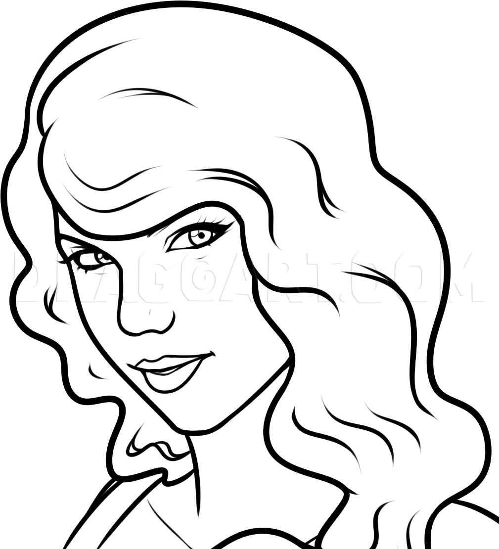 How To Draw Taylor Swift Easy Drawing Step By Step By Dawn DragoArt