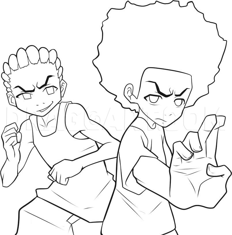 How To Draw The Boondocks Drawing Step By Step By Dawn DragoArt