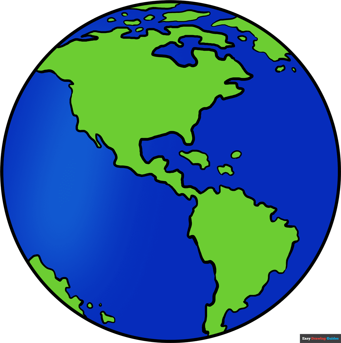 How To Draw The Earth Really Easy Drawing Tutorial