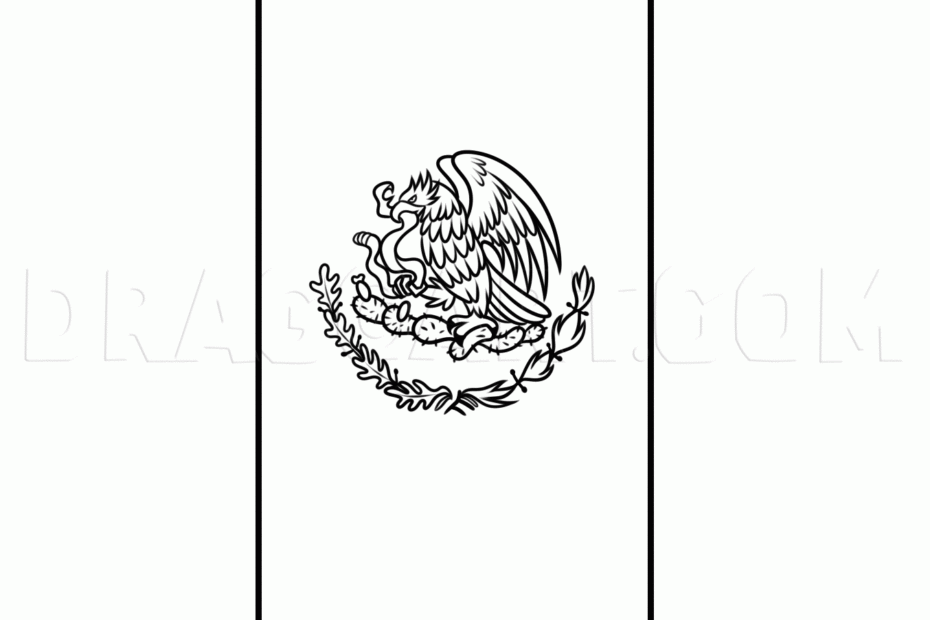 How To Draw The Flag Of Mexico Drawing Step By Step By Dawn DragoArt
