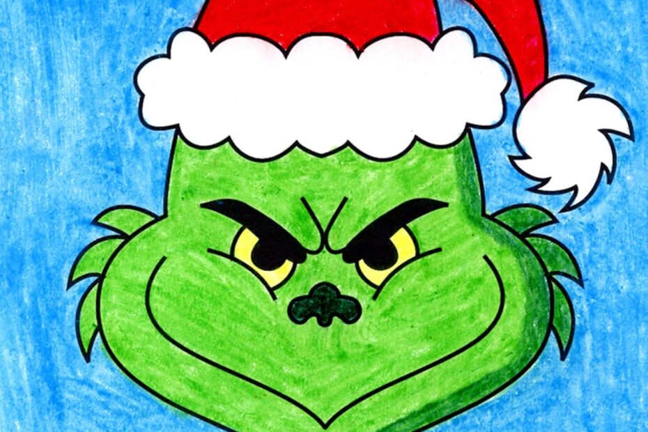 How To Draw The Grinch Easy Step by Step Art Lesson For Kids