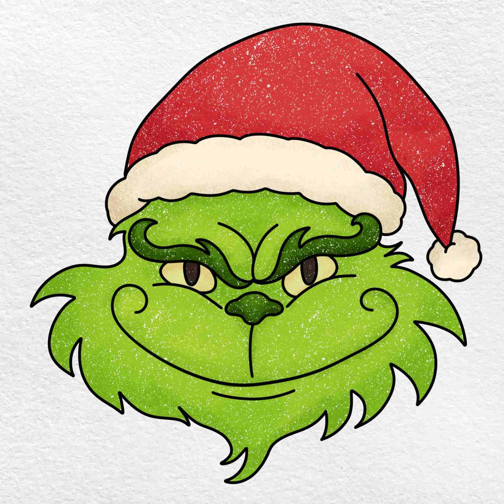 How To Draw The Grinch Face HelloArtsy