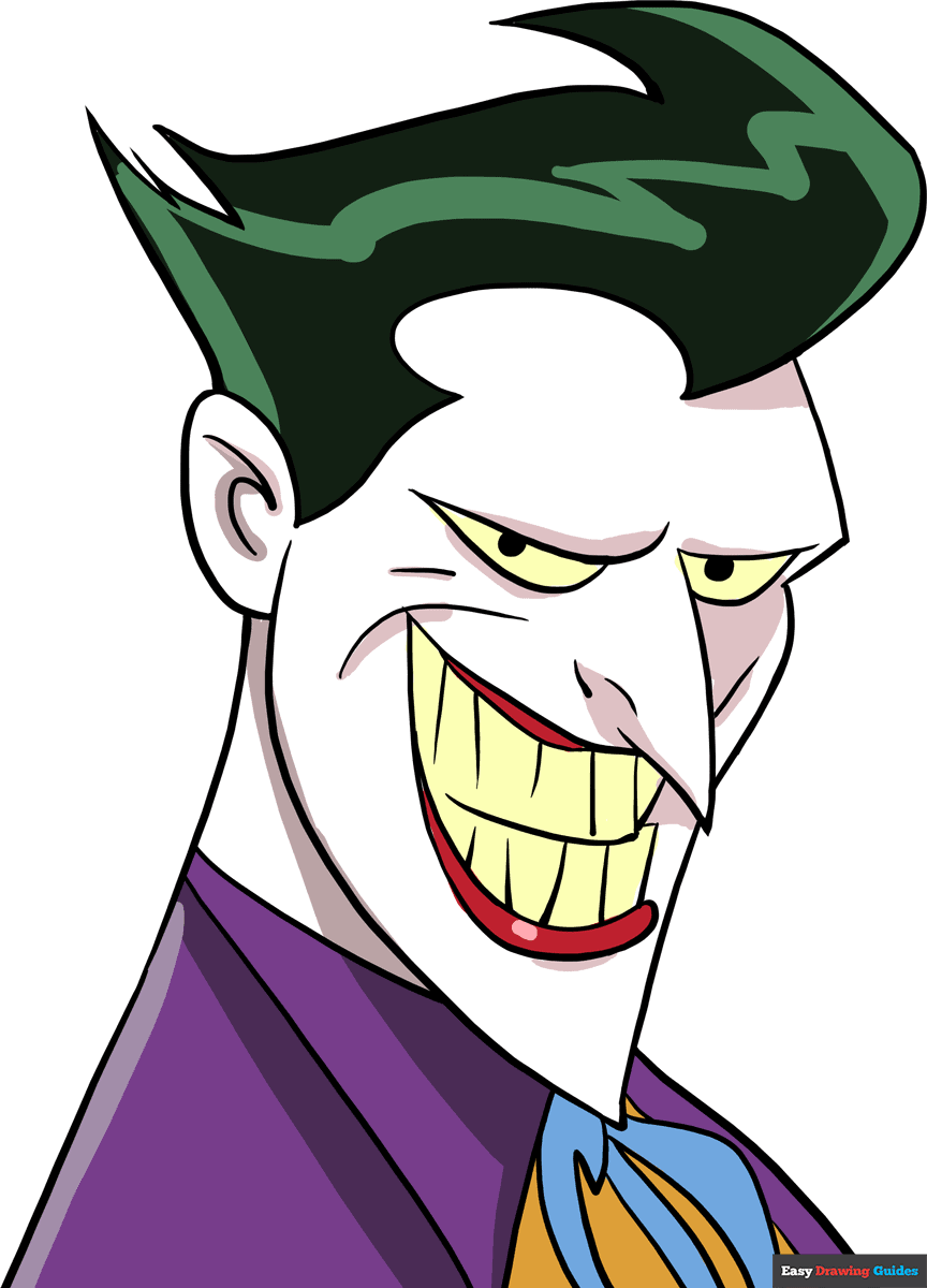 How To Draw The Joker Really Easy Drawing Tutorial