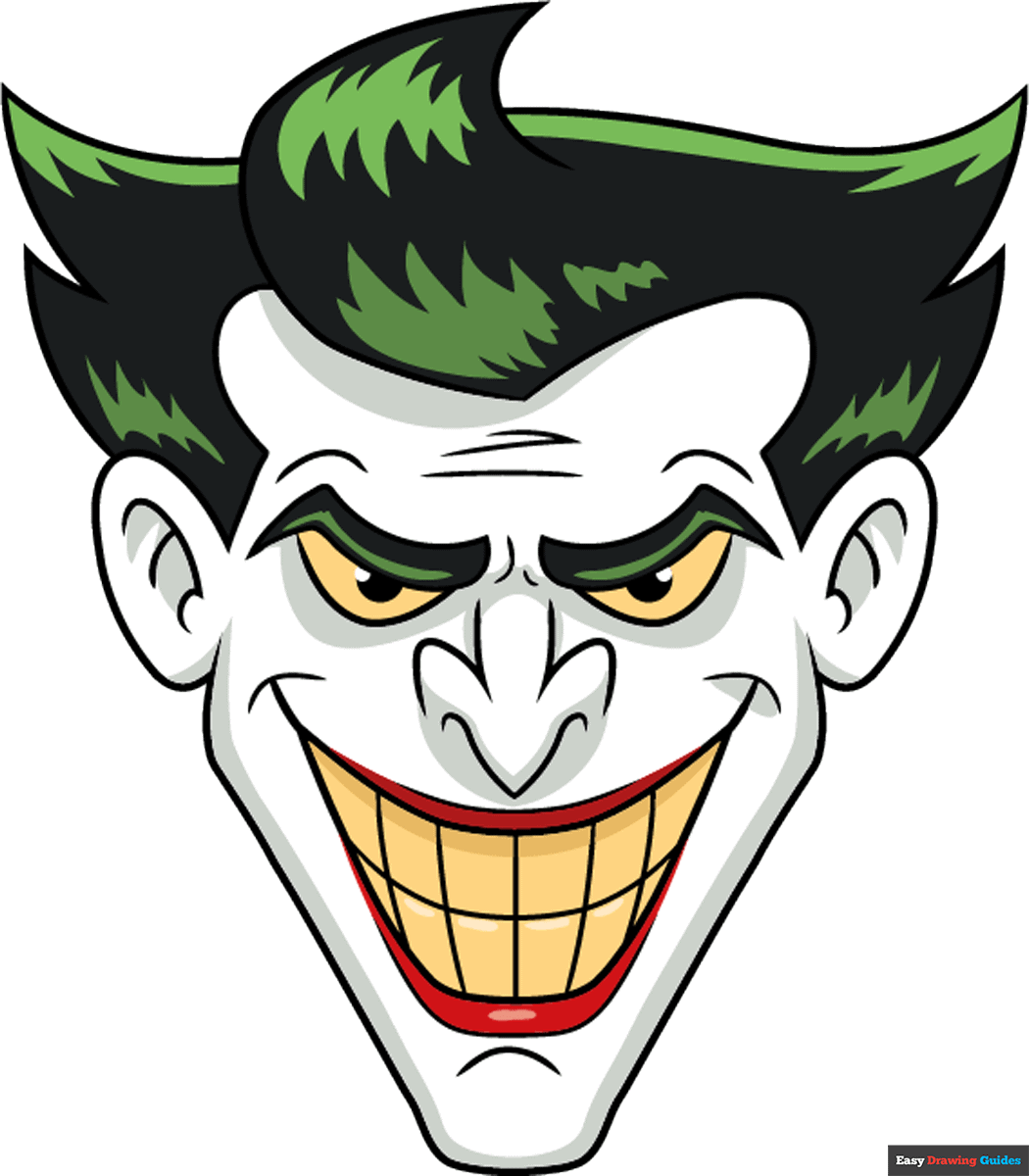 How To Draw The Joker s Face Really Easy Drawing Tutorial
