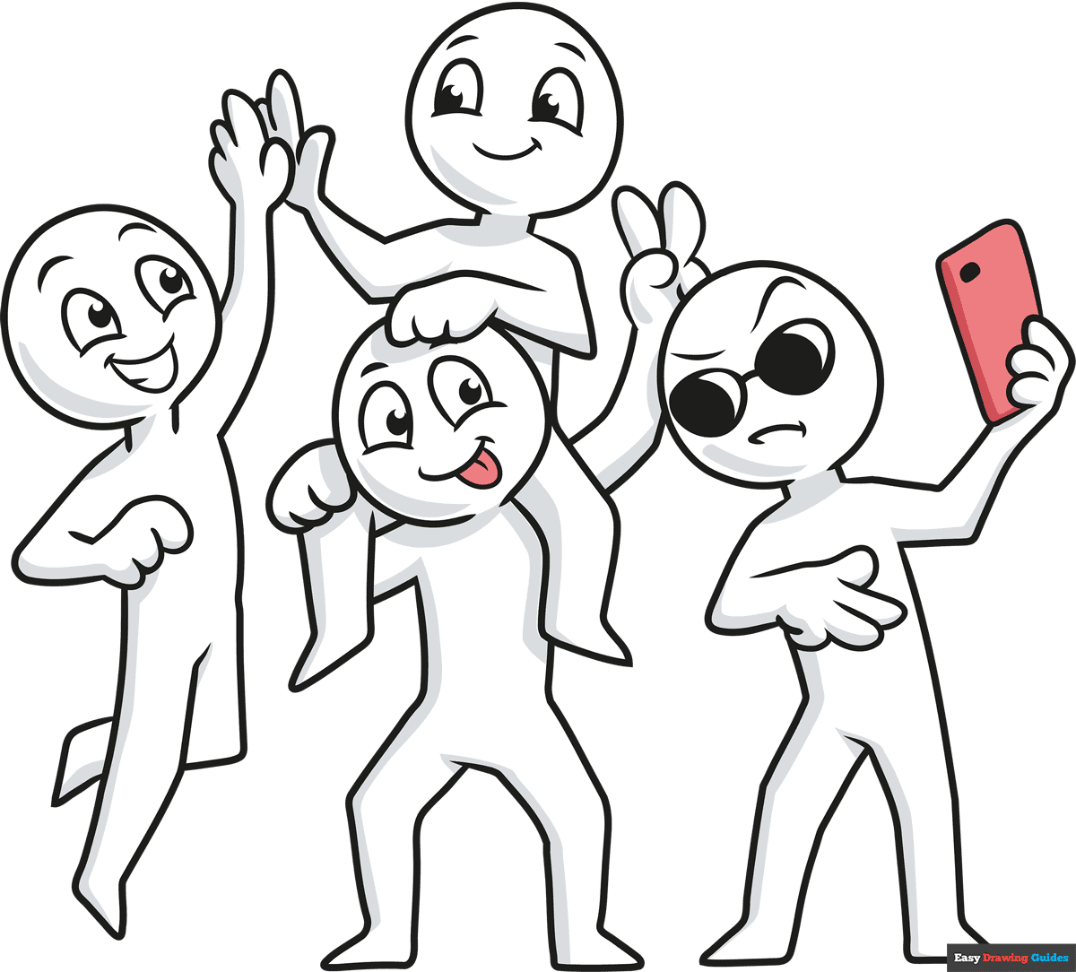 How To Draw The Squad Really Easy Drawing Tutorial