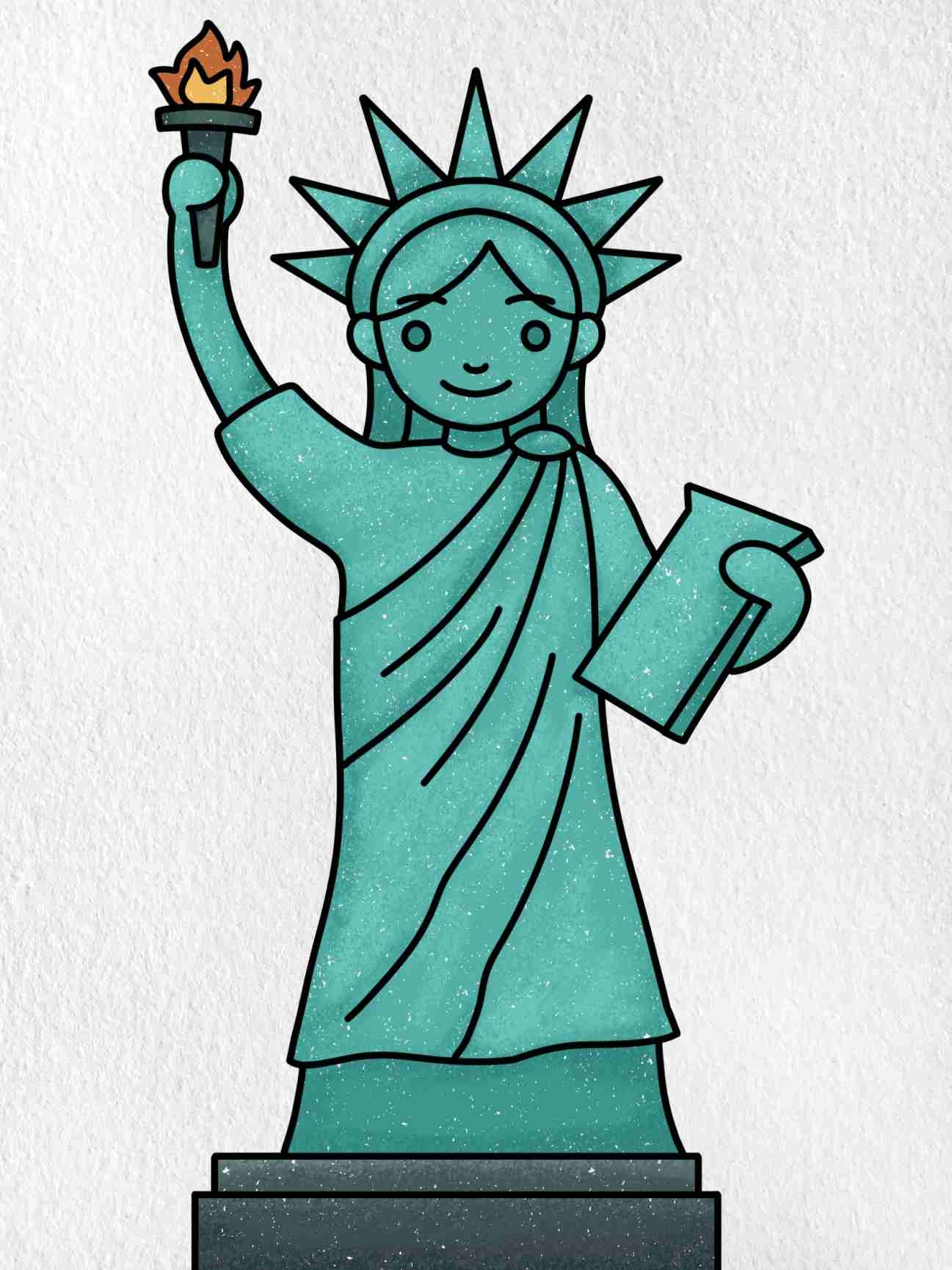 How To Draw The Statue Of Liberty HelloArtsy